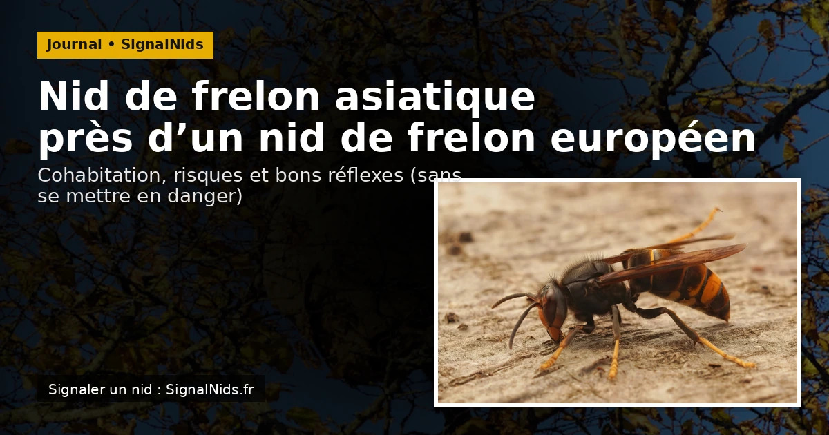 Quand un nid de frelon asiatique est installé à côté d’un nid de frelon européen : que se passe-t-il ?