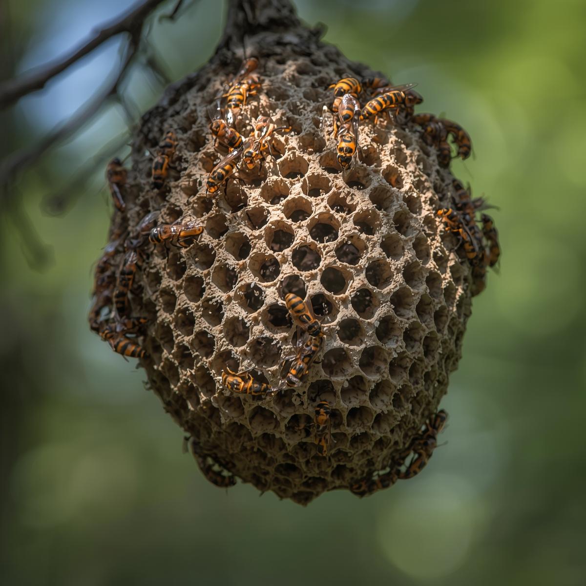 Nid secondaire de frelon asiatique