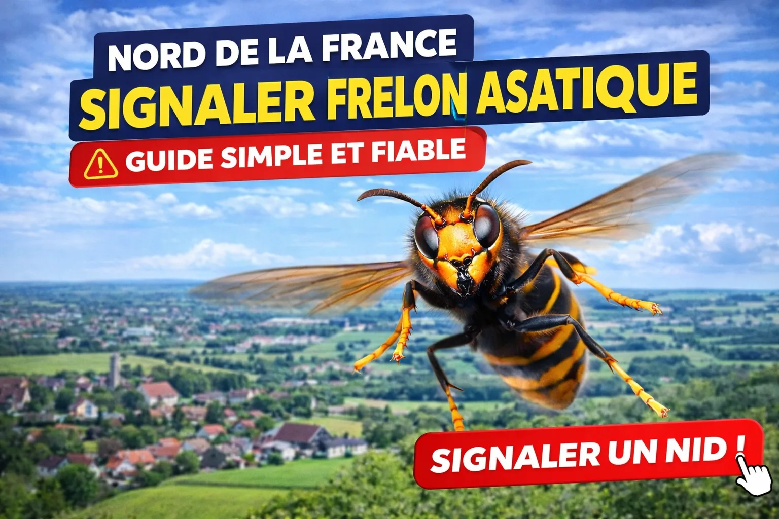 Signaler un frelon asiatique dans le Nord de la France : guide simple et fiable