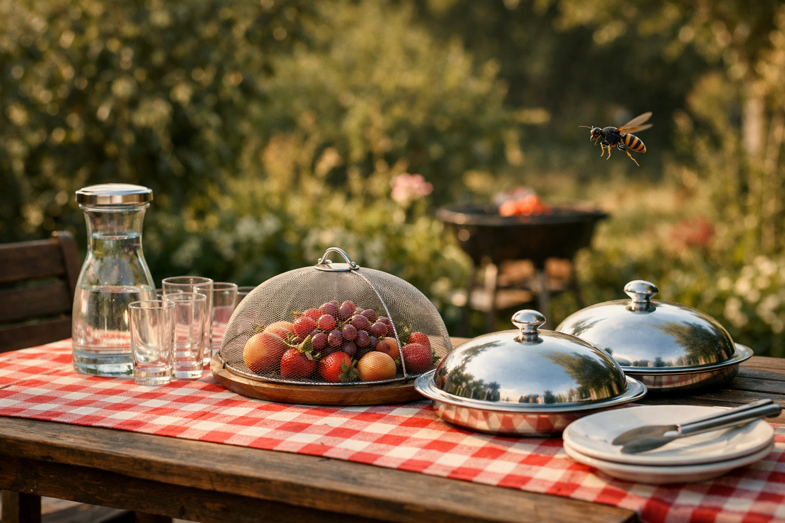 Repas d’été en terrasse : 12 réflexes pour éloigner les frelons asiatiques de la table