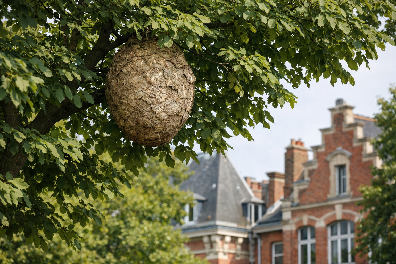 Nid de frelon asiatique à Lille : le bon signalement selon l’emplacement