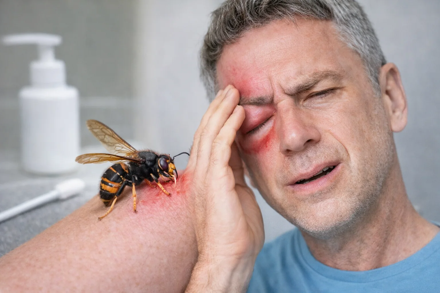 Piqûre de frelon asiatique au visage : quels dangers et que faire