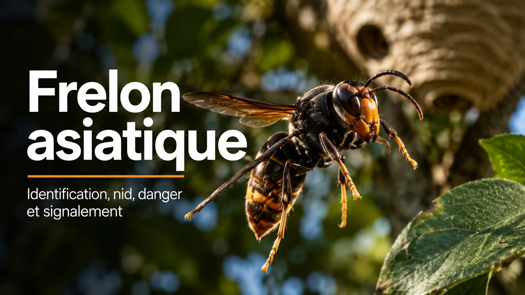 Frelon asiatique : identification, nid, danger et signalement